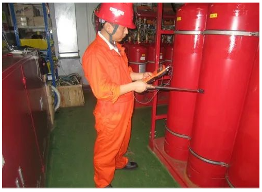 呼和浩特氣體滅火系統(tǒng)液面檢測——便攜式超聲波鋼瓶液位計（液位指示器）